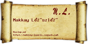 Makkay László névjegykártya