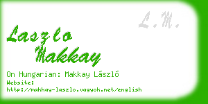laszlo makkay business card