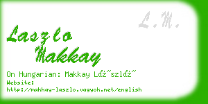 laszlo makkay business card
